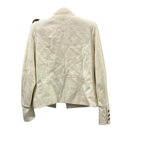 Zairouje Military Jacket L – Ivory Beaded Fringe Epaulette Blazer – Rare - Picture 5 of 5